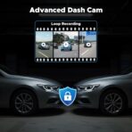 Volam 9.26'' Carplay Screen for Car with 4K Dash Cam, Compatible with Apple Carplay & Android Auto, Carplay with 1080p Backup Camera, Mirror Link, Loop Recording, GPS Navigation - Image 7