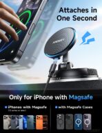 ANDERY Only for iPhone Magsafe Car Mount Charger [15W Wireless Faster Charging, 78+LBS Strongest Suction, 2400gf Strongest Magnetic] 360° Adjustable Car Phone Holder for iPHone 17-12 Pro Max Plus Air - Image 7