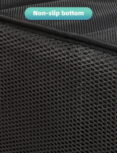 YOHOOLYO Car Seat Organizer Backseat Car Organizer with 4 Compartments, 4 Cup Holders and 7 Mesh Pockets for Front and Rear Seat, Black - Image 8