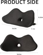 Lumbar Support Pillow for Car, 2 in 1 Memory Foam Lower Back Support Cushion, Fill Bucket Seat and Sciatica Pain Relief Pillow, Back Support Pillow for Car, Office Chair, Wheelchair. - Image 5