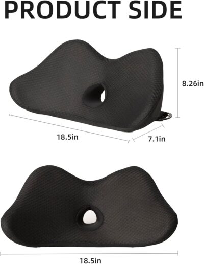 Lumbar Support Pillow for Car, 2 in 1 Memory Foam Lower Back Support Cushion, Fill Bucket Seat and Sciatica Pain Relief Pillow, Back Support Pillow for Car, Office Chair, Wheelchair. - Image 5
