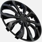 LYDS Spyder BGM Black & Gunmetal Gray Universal 14 inch Premium ABS Hubcap Wheel Cover Replacement Set of 4 - AWC-14GB - Image 3