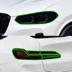BOGAR TECH DESIGNS Full Headlight Taillight Tint Kit Compatible with BMW X4 2022-2025, Dark Smoke