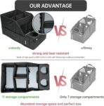 MULISOFT Car Seat Organizer- Backseat Car Organizer with 11 Storages Compartments and 2 Cup Holders, Organizers and Storage, Front Seat for Travel Kids,Black - Image 4