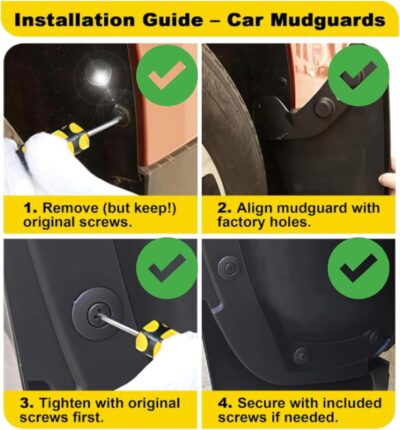 Mud Flaps for 2022-2026 Mazda CX-5 CX5 (Gas Only, NOT for Hybrid/PHEV) - Front & Rear Splash Guards, PP All Weather Mudflaps, Custom Fit Exterior Accessories - Image 7