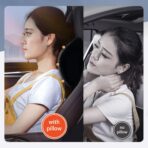 SPRFUFLY Make Relaxing Car Headrest Pillow, Car Pillow for Driving with Adjustable Strap, Breathable Removable Cover & Ergonomic Design - Softness Travel Car Neck Support Pillow(Black, 1PC) - Image 5