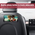 2 PCS Multifunctional Mobile Phone Bracket, Adjustable Width Car Dashboard Phone Holder, Self Adhesive Auto Cell Phone Mount, Universal Vehicle Phone Holder for All Phones (Black) - Image 3