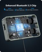 LENCENT Bluetooth Car Adapter, Bluetooth 5.3 FM Radio Transmitter with Hi-Fi Treble & Bass Music Player, PD20W and QC18W Fast Charger, Dual Mics for Hands-Free Call, Siri & Google, U Disk/3.5mm AUX - Image 7