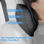 Universal Car Neck Pillow, Memory Foam Car Headrest Pillow for Neck Support, Breathable Removable Cover & Adjustable Strap, Ergonomic Design for Driving Comfort, Neck Pain Relief, Travel (Light Grey) - Image 4