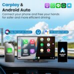 Portable A pple Carplay Screen for Car, 11.3" Extra Large Wireless Car Play & Android Auto Screen for Car, Car Stereo with 4K Dash Cam, App View, Backup Camera,GPS,Mirror Link,FM, Voice Control - Image 2
