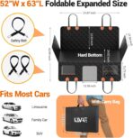 Dog Seat Cover for Back Seat, Hard Bottom Back Seat Extender Holds 500 lbs, Waterproof & Nonslip Car Hammock for Large Pets, Comfortable Travel Seat Protector for SUV and Sedan - Image 6