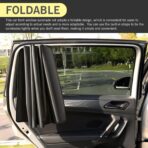 4PCS Auto Window Shade, Magnetic Side Window Sun Shade, Block Light Car Window Covers, Heat Insulation and UV Protection Car Curtain, Universal Interior Accessories - Image 3