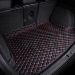 Car Leather Boot Liner Mats for VW Golf 7 /GTI R Mk7 Hatchback Hatch 2013-2018, Anti-Slip Boot Mats Rear Trunk Mats Cargo Tray Waterproof Protector Interior Accessories