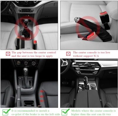 Car Armrest Storage Box, Adjustable Automotive Center Console Extension Armrest Pad, Multifunctional Auto Console Removable Arm Support Pad Organizer, Car Accessories (Black) - Image 6