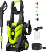 Pressure Washer, Portable Power Washer, 4 Quick Connect Nozzles, High Pressure Cleaning Machine for Car Fence Driveway Patio Washing and More