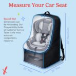 J.L. Childress Padded Backpack Car Seat Bag - Car Seat Travel Bag for Airplane, Cover Fits Most Baby & Infant Carriers & Boosters, Airport Accessories for Gate Check or Baggage Check - Ultimate, Black - Image 3