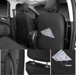 CAR PASS Faux Leather Car Seat Covers Front Seats Only, 3D Foam Support Car Seat Covers, Universal fit for Trucks Vans SUVs Sedans Automotive Comfortable, Airbag Compatible 2 Pieces Front Solid Black - Image 3