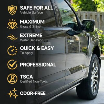 Real Ceramic Coating for Cars Polish (16 Fl Oz), Unmatched Shine Car Wax Coating Spray, No Pungent Smell, Quick Detailer Spray Wax, Lasts 50+ Washes Car Paint Sealant, Truck Accessories - Image 6