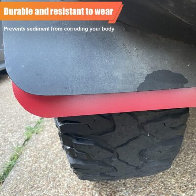 4PCS Universal Car Mud Flaps, Bendable Splash Guards with Fastener Rivet Clips, Flexible Truck Front & Rear Mudguard, Car Exterior Dirty Fenders Accessories for Pickup, SUV (Black) - Image 6