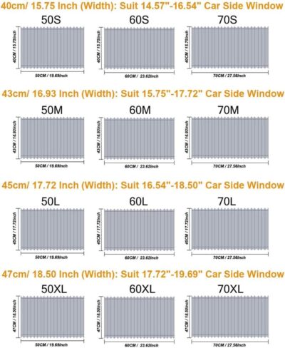 2 Pack Car Curtains Window Shades UV Protection Auto Privacy Shade Valances for Side Window Universal Windshield Sunshade Van Curtain Mesh Screen Blocks Heat Sun Shield Keeps Vehicle SUV Cool - Image 3