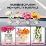 Daisy Car Dashboard Decorations - 4 Pack Mini Floral Accessories for Women - Secure Adhesive & Residue-Free Removable Vases for New Car Gift - Image 2