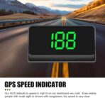 MLY 1 PC Heads Up Display, Large Font Digital Speedometer Projector, Plug and Play Color Font with Speed MPH Display, Universal Digital Speed Monitor for Car Windshield (Black) - Image 5