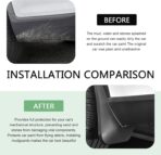 2 PCS Car Mud Flaps, Splash and Stain Resistant Tire Splash Guard, 8.27 x 12.6In Front Side Decorative Tire Splash Guards, for Most Sedans (Black# S) - Image 5