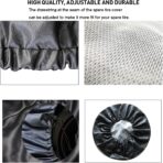 Spare Tire Cover Fit for Your SUV, Jeep, RV, Trailer, Truck, Waterproof Dust-Proof PVC Leather Tire Covers (14 inch for Diameter 23.62” - 27.16”) - Image 5