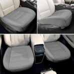 Car Seat Cover for Luxury & Comfort - PU Leather, Anti-Slip, Full Wrap Protection with Storage Pocket for Bottom Cushion - Universal Fit for 95% of Vehicles (Gray,1 Piece) - Image 2
