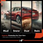 A-Premium Mud Flaps for Tesla Model Y 2020 2021 2022, 4 Pack No Drilling Required Mud Guards for Model Y Accessories - Image 3