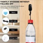 4 PCS Car Mini Hooks, Self-Adhesive Multifunctional Hanging Car Storage Hooks on Dashboard, Universal Vehicle Hook Stickers for Keys Mask Charging Cable, Car Accessories (Glossy) - Image 4