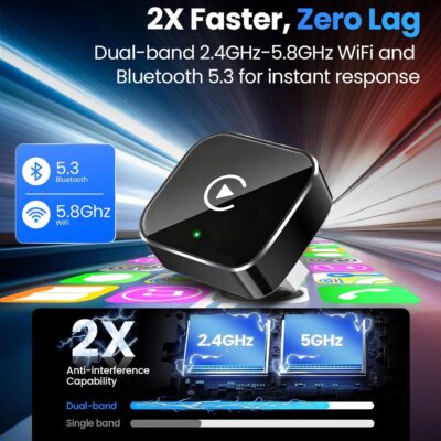 Wireless CarPlay Adapter2026 Upgraded – Suitable for Apple iPhone & Android, with Compact Size, Plug-and-Play Convenience, and Fast, Stable Connection for CarPlay & Android Applications - Image 7