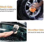 9Pcs Car Wash Detailing Kit Cleaning Kits,with Wash Mitt Wax Applicator Pad Tire Brush Sponge Microfiber Cleaning Cloths Glass Cleaning Cloth Car Cleaning Tools Kit for Interior, Exterior, Wheels - Image 4