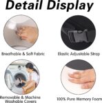 SPRFUFLY Cozy Car Headrest Pillow, Car Pillow for Driving with Adjustable Strap, Breathable Removable Cover & Ergonomic Design - Softness Travel Car Neck Pillow(Moonlight Silver, 1PC) - Image 3