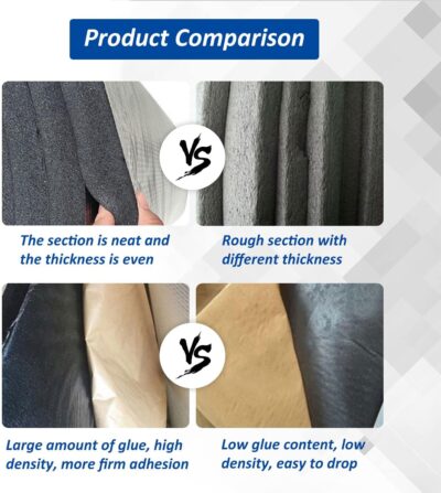 Car Heat Sound Deadening Insulation Mat, Sound Deadener & Heat Insulation Pad for Auto Hood Engine Roof Door and Trunk - 197mil 21.6sqft - 40 Inch x 40 Inch - 2PACK, Aluminum Foil - Image 6