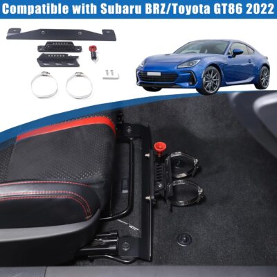 Car fire Extinguisher mounting Bracket Compatible with Toyot@ 86/Subaru BRZ 2022-2026 Fire Extinguishing Installer Under Passenger Seat Quick Release Adjustable Fire Bracket Accessories (Black A) - Image 6