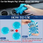 Car Interior Duster Detail Brush Cleaning Gel Kit, Soft Dash Vent Dusting Slime Putty Detailing Brushes Accessories Essentials Supplies Tools for Auto,Truck,SUV,RV - Image 6