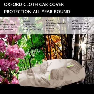 210D Full car Cover Suitable Compatible with Mercedes C-Class C300 2016-2021,All-Weather car Cover,Sun Protection, rain Protection, dust Protection, Wind Protection (Brown) - Image 5