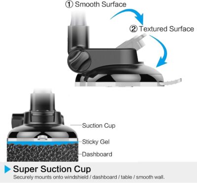 APPS2Car for Garmin GPS Car Mount, Windshield Dashboard Suction Cup GPS Mount for Car, Replacement Holder for Garmin Dezl Drive Zumo DriveSmart RV Nuvi Driveassist StreetPilot DriveLuxe - Image 5