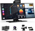 Largest 11.5"Wireless CarPlay Screen for Car,Portable A-pple Car Play & Android Auto,HD Touchscreen with 4K Dash Cam,Backup Camera,Bluetooth, Navigation,Voice Control,GPS,Mirror Link, for All Vehicles