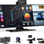 Largest 11.5"Wireless CarPlay Screen for Car,Portable A-pple Car Play & Android Auto,HD Touchscreen with 4K Dash Cam,Backup Camera,Bluetooth, Navigation,Voice Control,GPS,Mirror Link, for All Vehicles