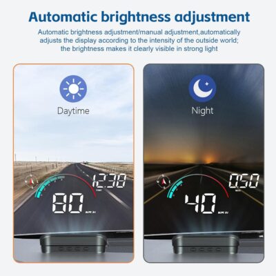 Windshield GPS Speedometer Head Up Display,HUD 3.5 Inches Digital GPS Speedometer Smart Gauge Overspeed,Compass, Mileage for Most Car Vehicles - Image 4