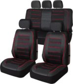 Universal Fit Premier Leatherette Seat Covers - Full Set - Red