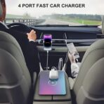 Upgraded 4 Port 12V USB Outlet Aluminum Charger, 78W Dual PD & QC Multiple USB Port for Car, USB C Cigarette Lighter Replacement 12 Volt Socket with Voltmeter Waterproof for Marine Boat Motorcycle RV - Image 3