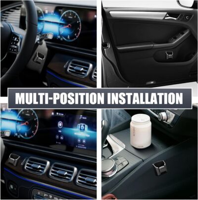 Car Key Fob Holder, Car Garage Keys Card Holder for Dashboard, Multifunctional Key Remote Organizer with Strong Double-sided Adhesive Tape, Universal Fit for Truck SUV (Black) - Image 5