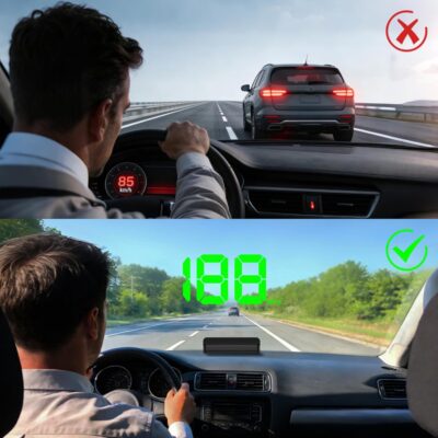 Heads up Display for Cars,Car HUD,Head up Display for Car,Digital GPS HUD Speedometer,USB Cable Plug and Play,Automatic Brightness Adjustment,Large Font Display - Image 4