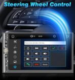 Double Din 7" IPS Car Stereo with Wireless Apple CarPlay & Android Auto Screen, Car Play Radio Audio, 240W, Bluetooth, AHD Backup Camera, USB-C Fast Charging, 16-Band EQ, SWC, MirrorLink Touchscreen - Image 9