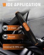 WOCOCN Car Steering Wheel Cover, Thin Anti-Skid Silicone Steering Wheel Cover for Men & Women, Universal Automotive Interior Accessories for Most Cars (Black) - Image 2