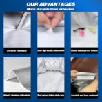 TUCAREST 6 Layers Full Car Cover for Sedan/Wagon/Coupe/Hatchback - Waterproof, Insulated, Anti-UV, Snow-Proof, Anti-Wind, All-Weather, Thickened Protection, up to 191 in - Image 4