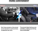 Car Center Console Cover 3 in 1, Auto Center Console Pad with Cup Holder and Phone Holder,PU Leather Auto Armrest Cover Protector,Waterproof Universal car armrest Cover for Most Vehicle - Image 7